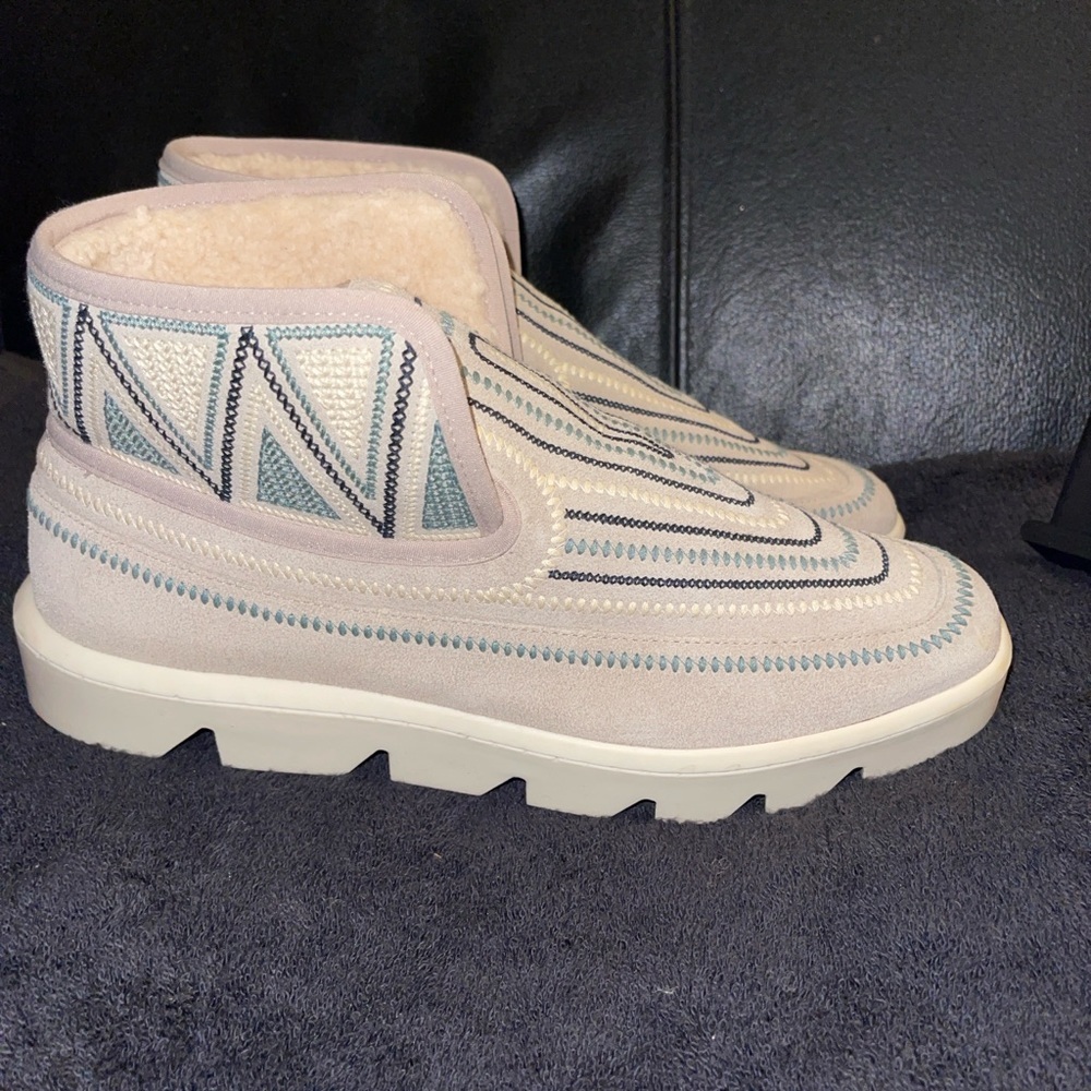 Anthropologie Bernardo Drea Shearling-Lined Moc Boots WOMENS SIZE 8.5 NWOB